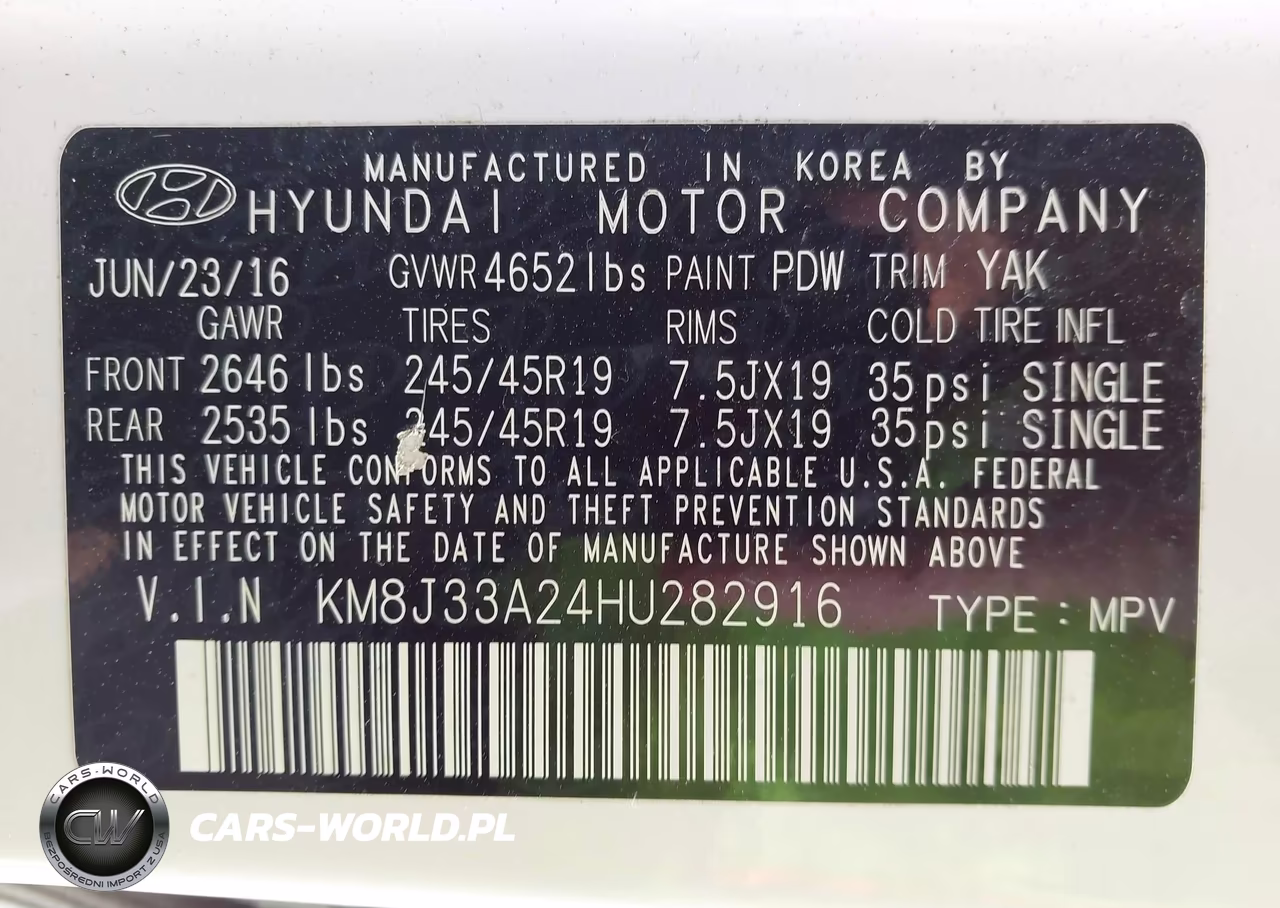 2017 Hyundai Tucson Limited VIN:KM8J33A24HU282916 - 9
