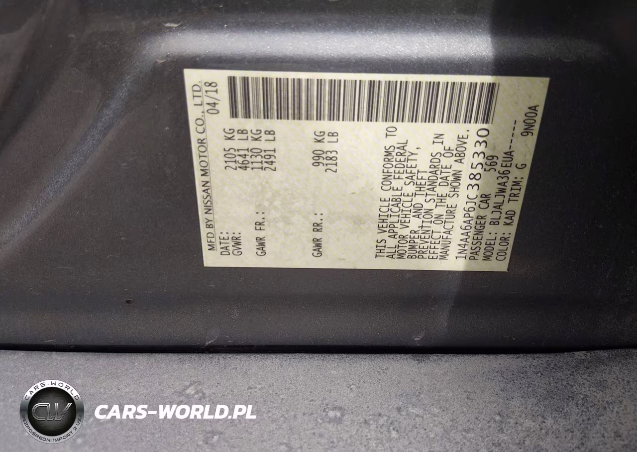 2018 Nissan Maxima 3.5 Sv VIN:1N4AA6AP6JC385330 - 9