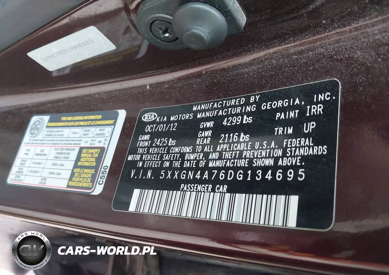 2013 Kia Optima Ex VIN:5XXGN4A76DG134695 - 9