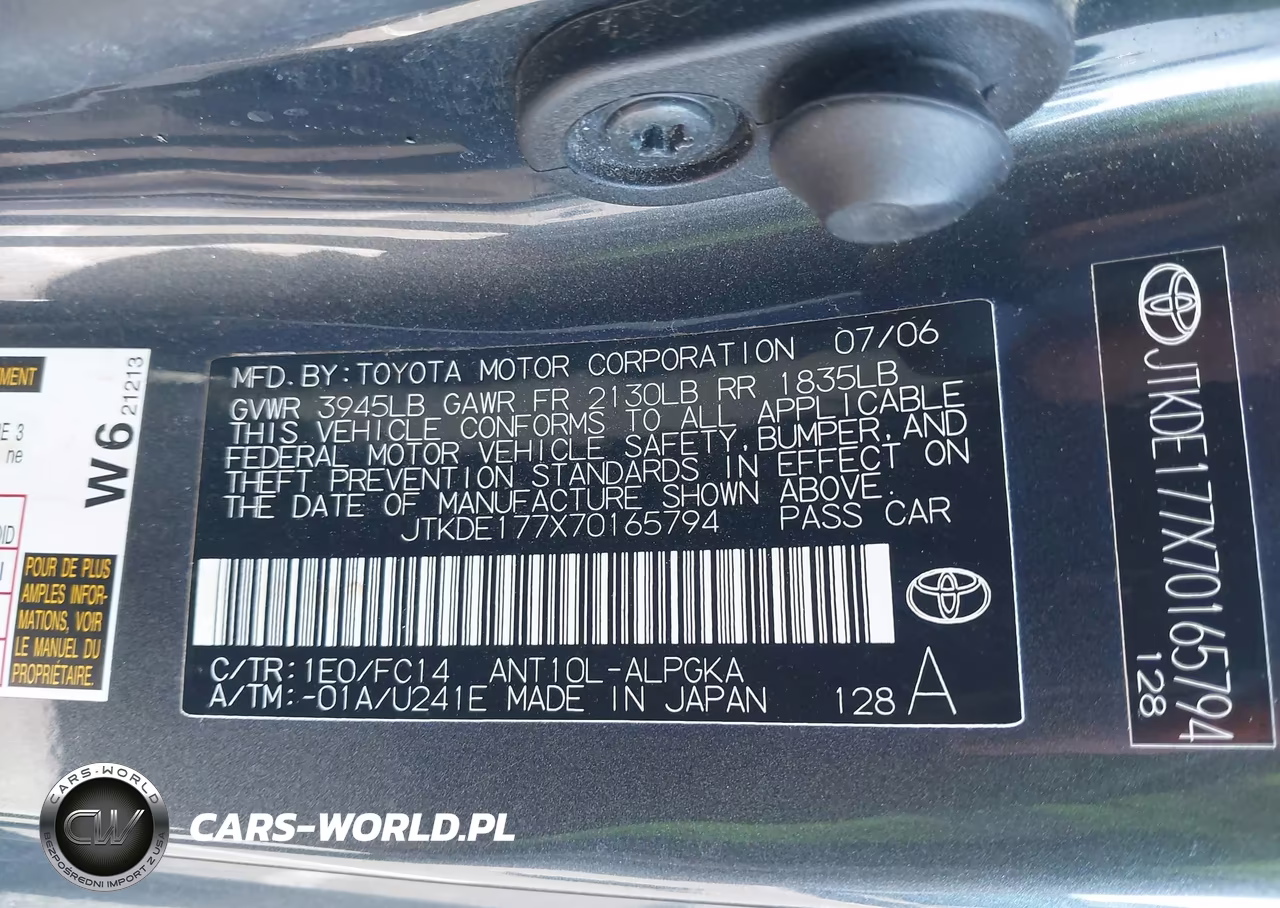 2007 Scion Tc VIN:JTKDE177X70165794 - 9