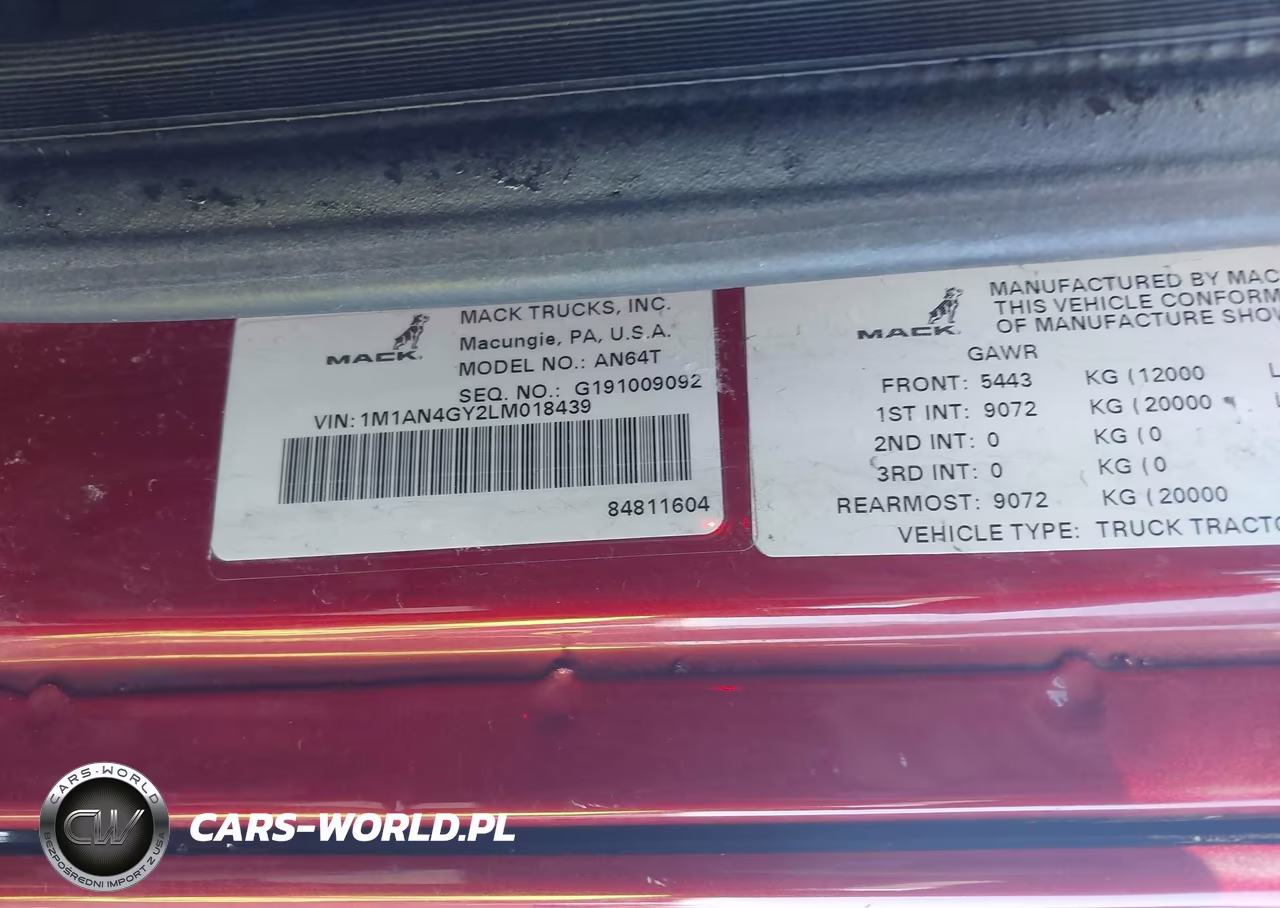 2020 Mack Anthem VIN:1M1AN4GY2LM018439 - 9