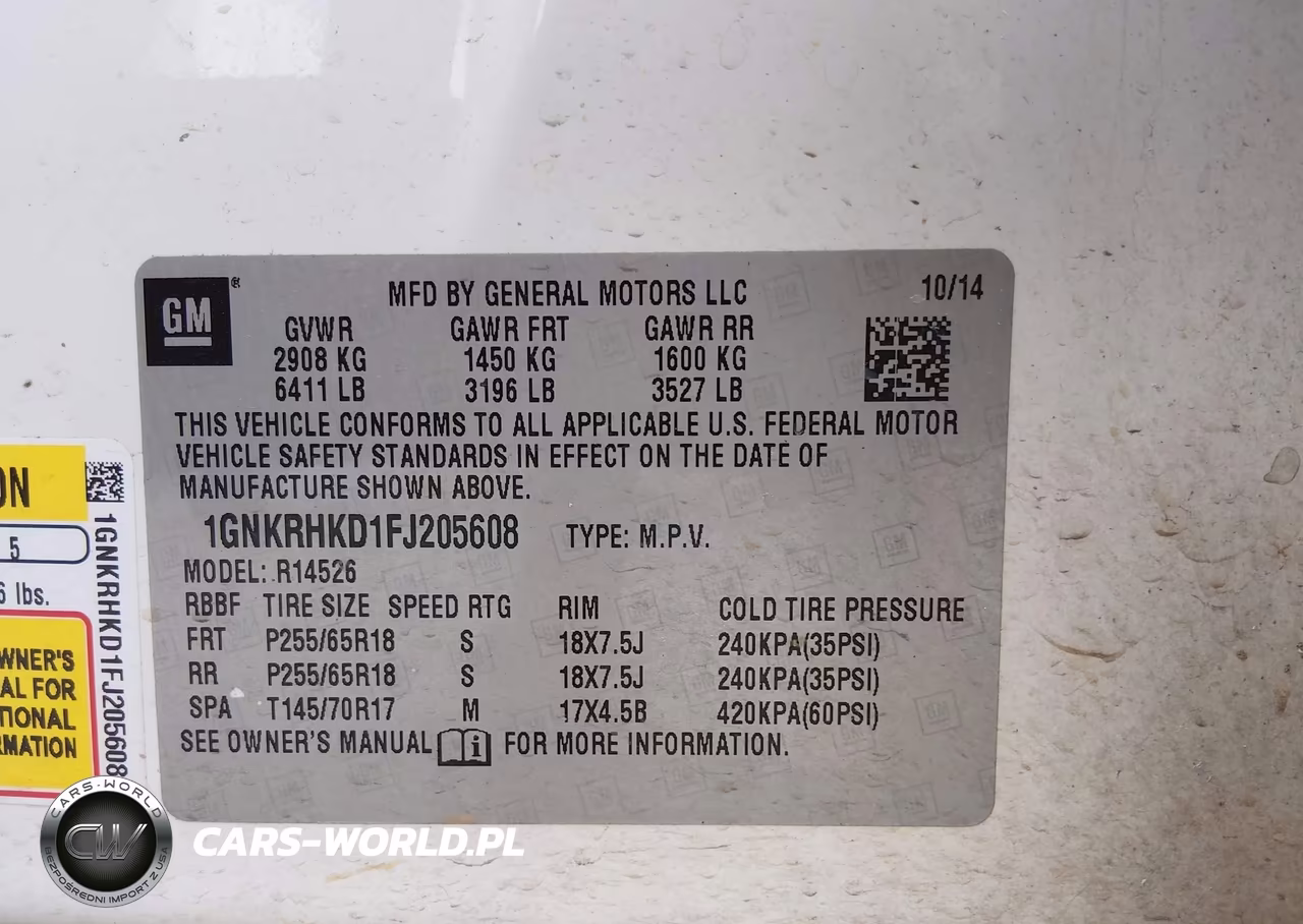 2015 Chevrolet Traverse 2Lt VIN:1GNKRHKD1FJ205608 - 9