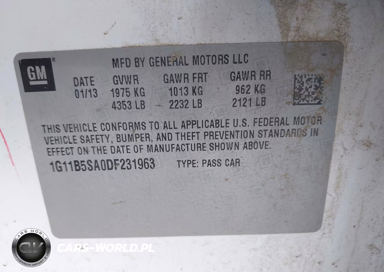 2013 Chevrolet Malibu 1Ls VIN:1G11B5SA0DF231963 - 9
