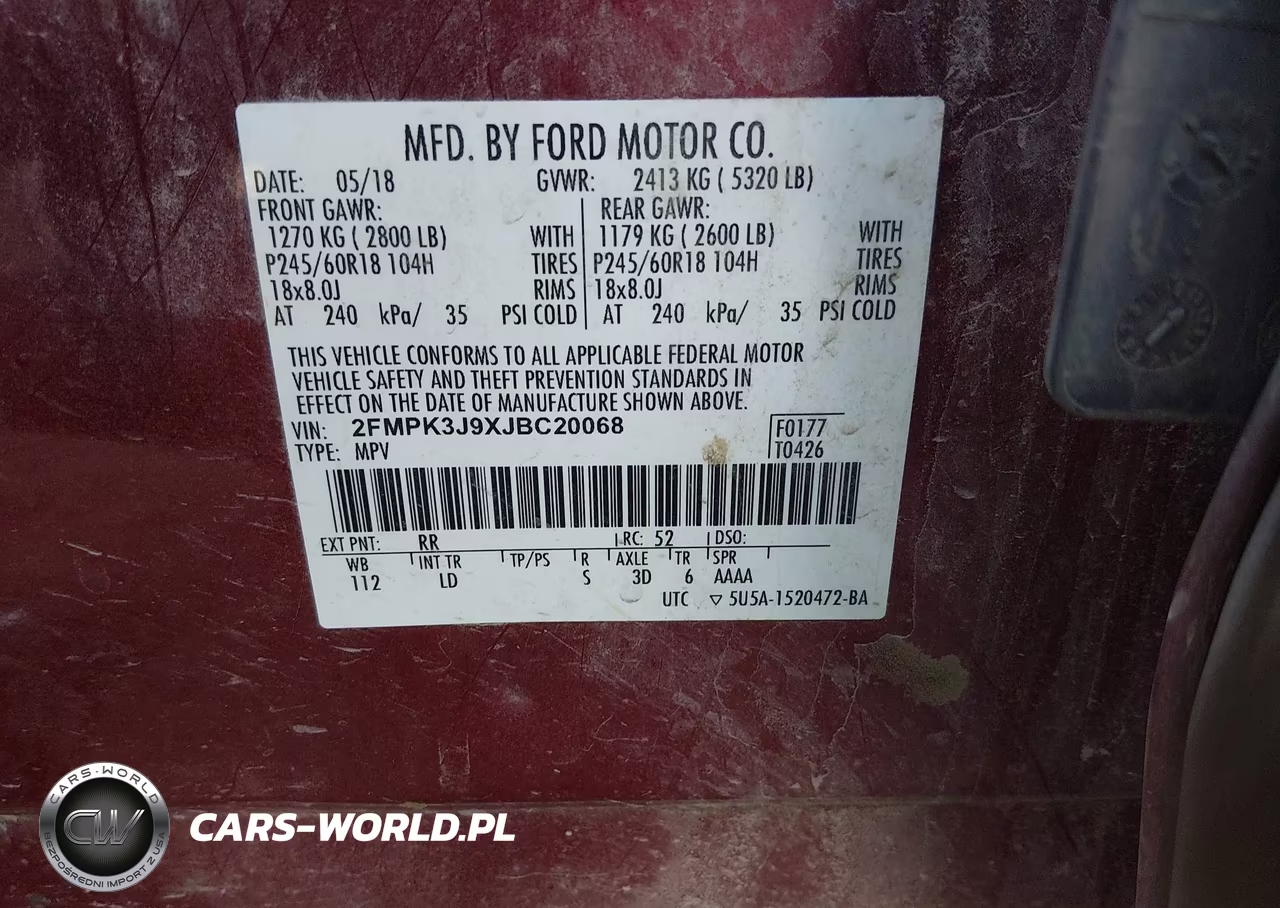 2018 Ford Edge Sel VIN:2FMPK3J9XJBC20068 - 9