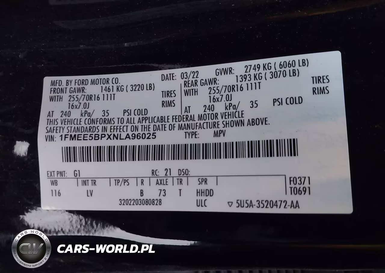 2022 Ford Bronco VIN:1FMEE5BPXNLA96025 - 9