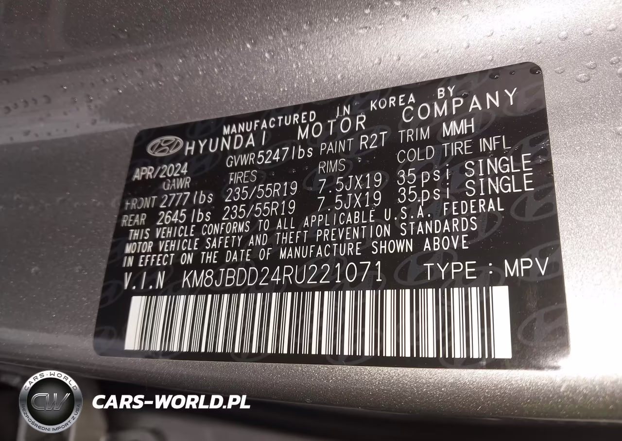 2024 Hyundai Tucson Plug-In Hybrid Sel VIN:KM8JBDD24RU221071 - 9
