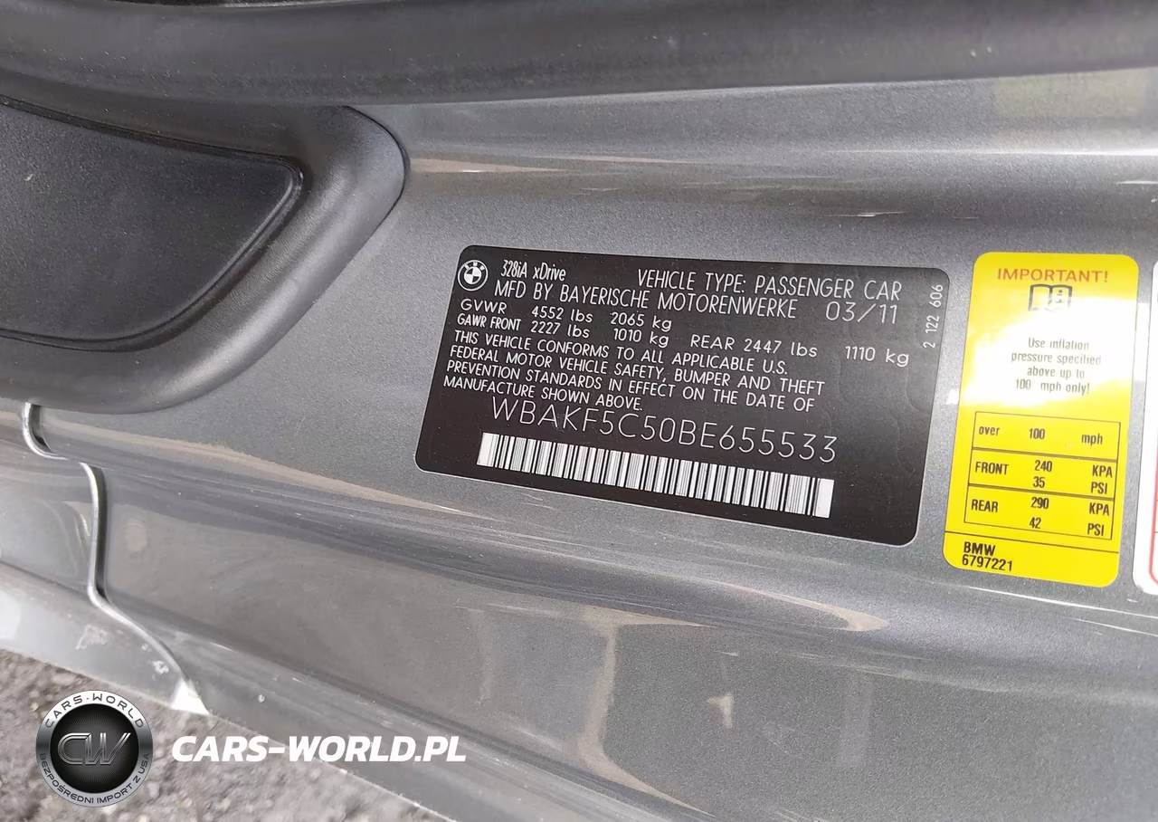 2011 BMW 328I xDrive VIN:WBAKF5C50BE655533 - 9