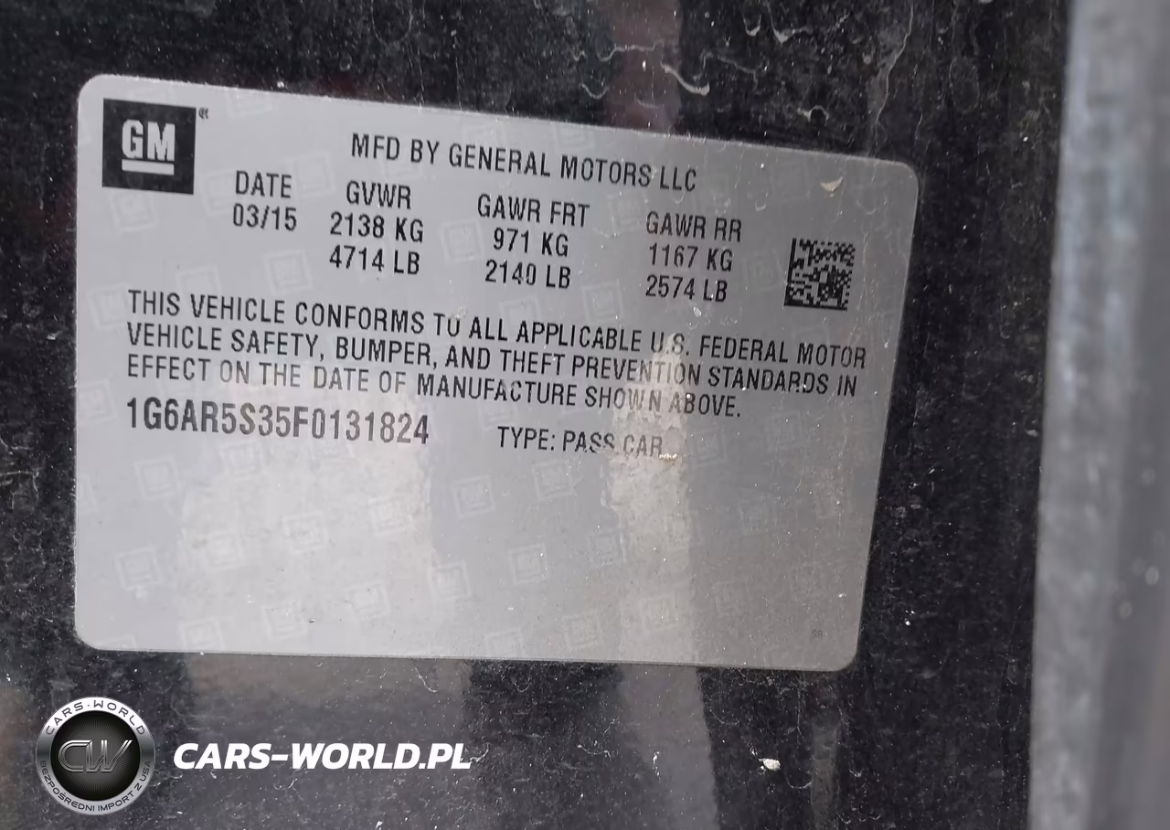 2015 Cadillac Cts Luxury VIN:1G6AR5S35F0131824 - 9