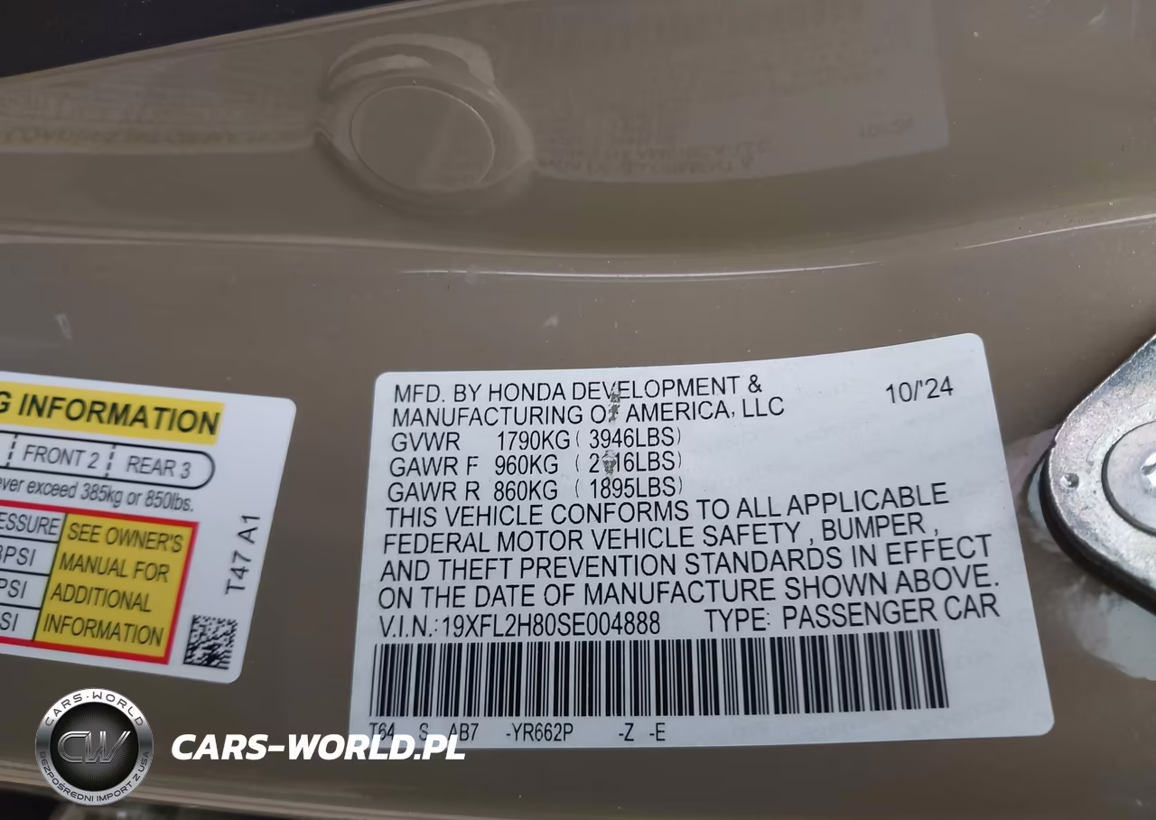 2025 Honda Civic Sedan Sport VIN:19XFL2H80SE004888 - 9