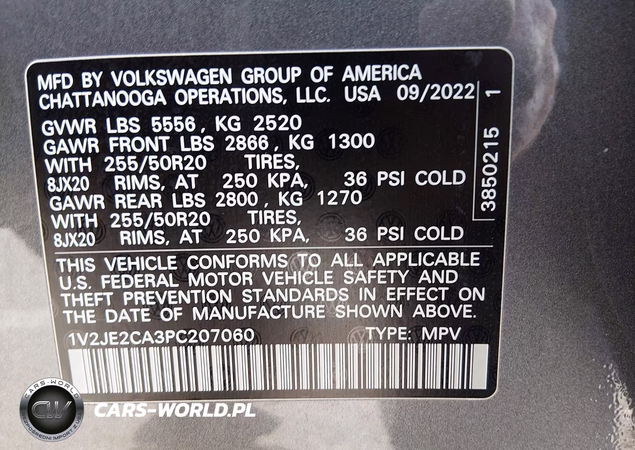 2023 Volkswagen Atlas Cross Sport 3.6L V6 Se W-Technology VIN:1V2JE2CA3PC207060 - 9