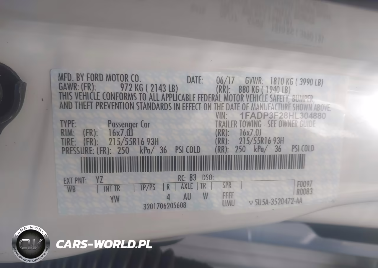 2017 Ford Focus Se VIN:1FADP3F28HL304880 - 9