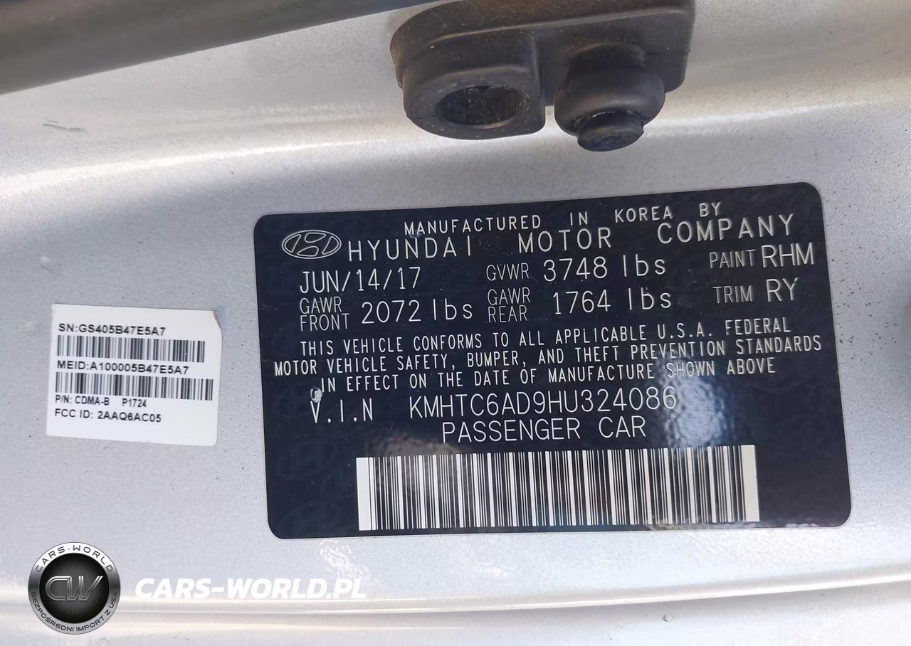 2017 Hyundai Veloster Value Edition VIN:KMHTC6AD9HU324086 - 9