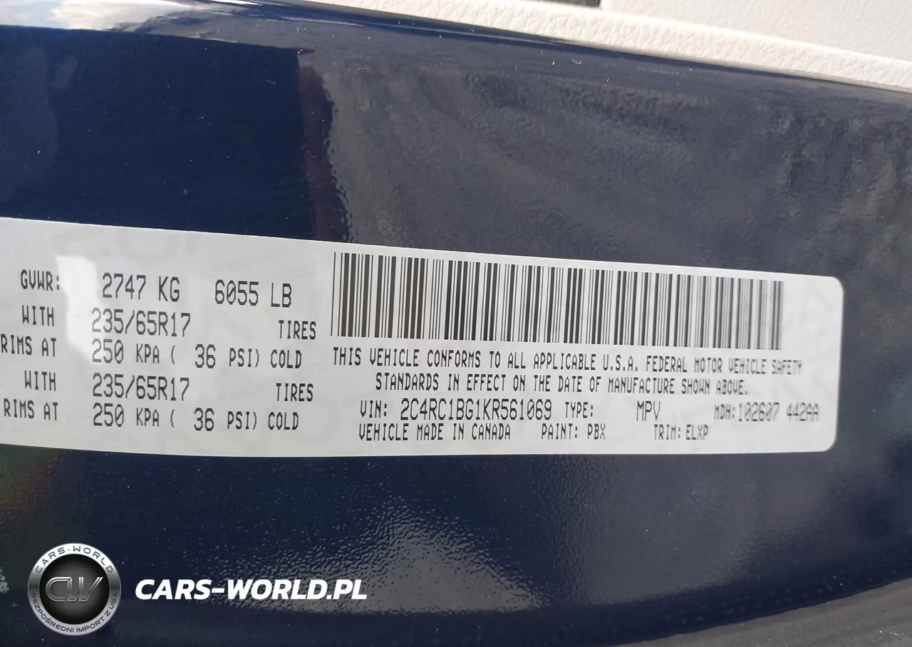 2019 Chrysler Pacifica Touring L VIN:2C4RC1BG1KR561069 - 9