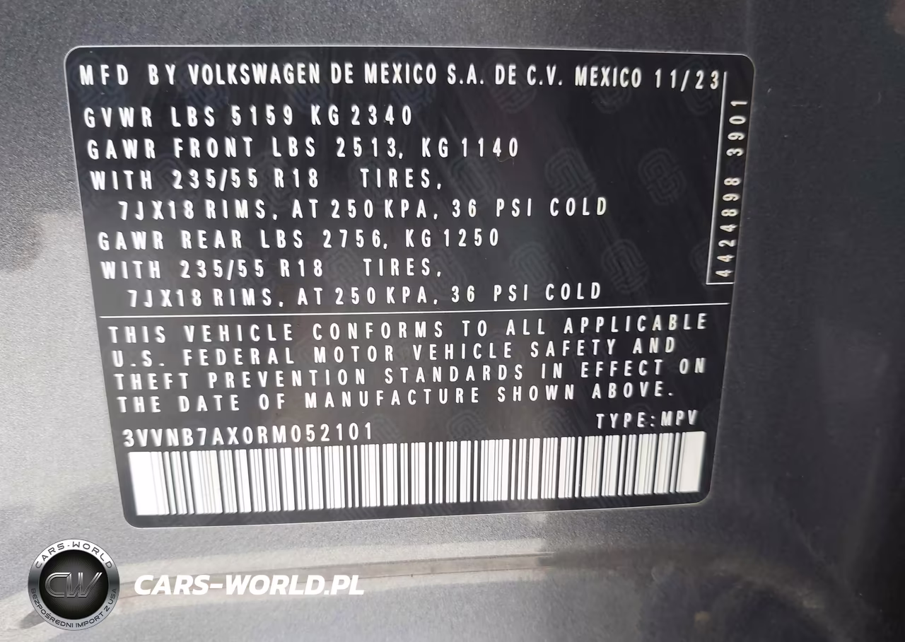 2024 Volkswagen Tiguan 2.0T Se-2.0T Wolfsburg Edition VIN:3VVNB7AX0RM052101 - 9