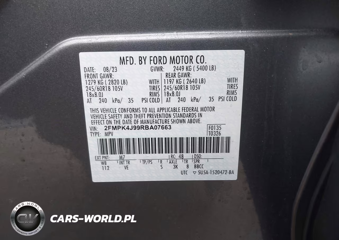 2024 Ford Edge Sel VIN:2FMPK4J99RBA07663 - 9