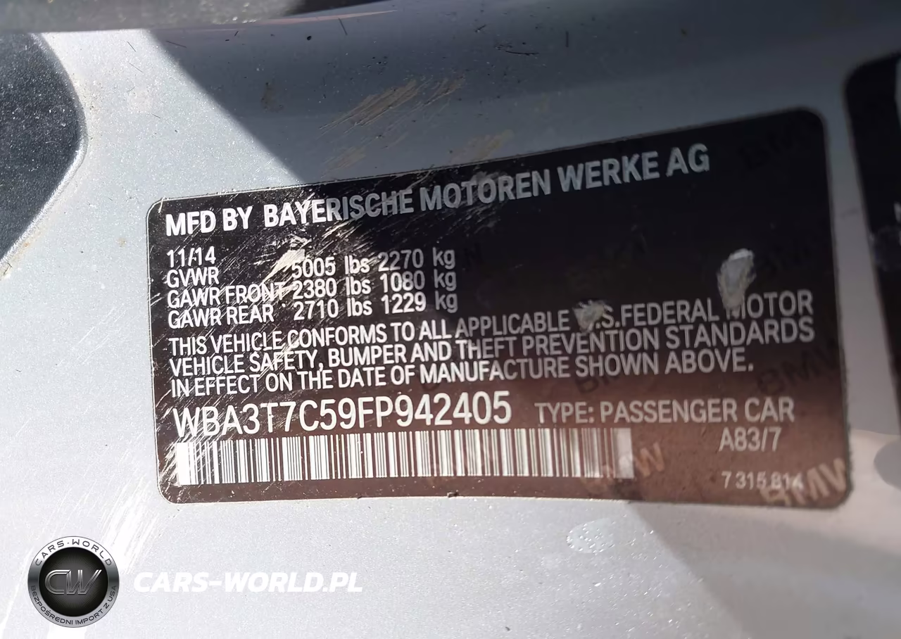 2015 BMW 435I xDrive VIN:WBA3T7C59FP942405 - 9