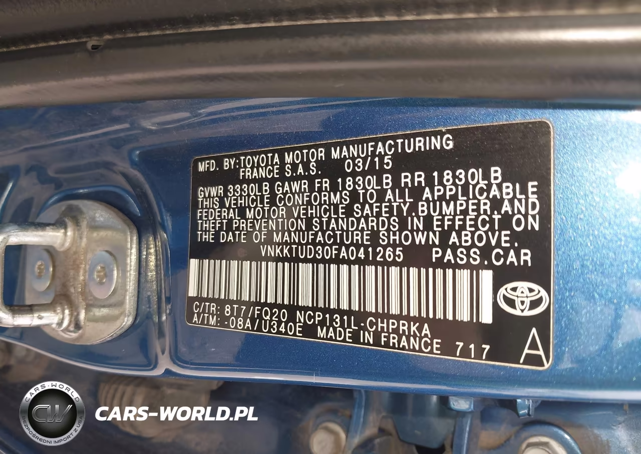 2015 Toyota Yaris L VIN:VNKKTUD30FA041265 - 9