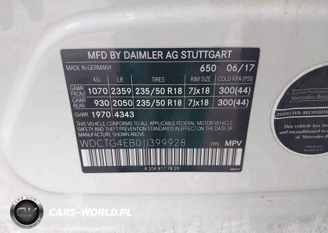 2018 Mercedes-Benz Gla 250 VIN:WDCTG4EB0JJ399928 - 9