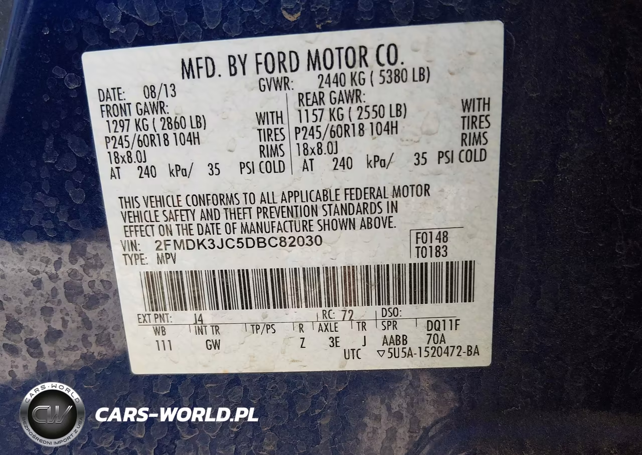 2013 Ford Edge Sel VIN:2FMDK3JC5DBC82030 - 9