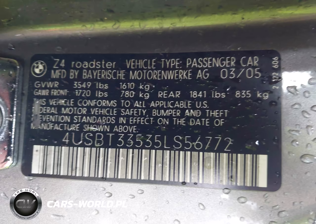 2005 BMW Z4 2.5I VIN:4USBT33535LS56772 - 9