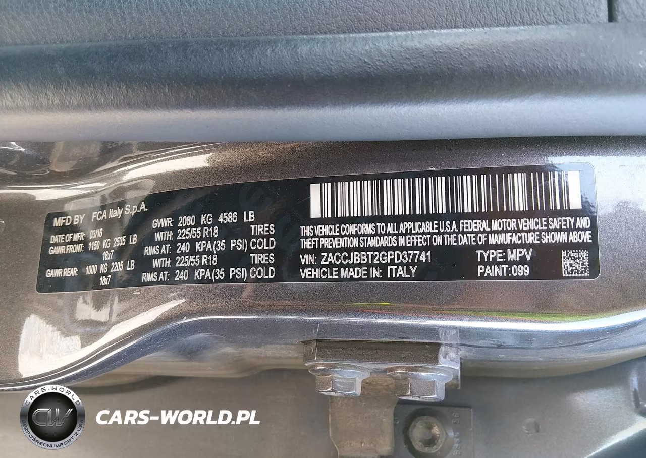 2016 Jeep Renegade Justice VIN:ZACCJBBT2GPD37741 - 9