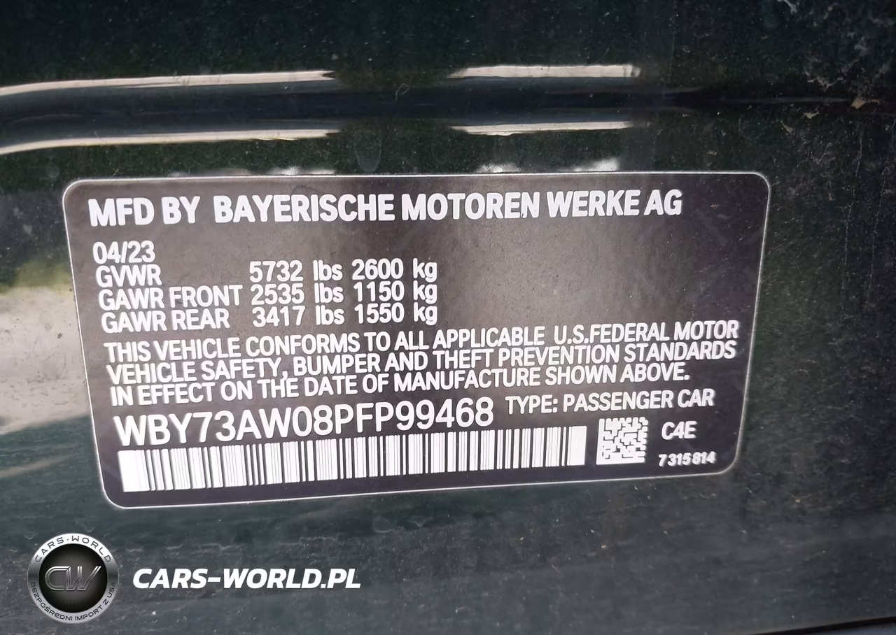 2023 BMW I4 Edrive40 VIN:WBY73AW08PFP99468 - 9