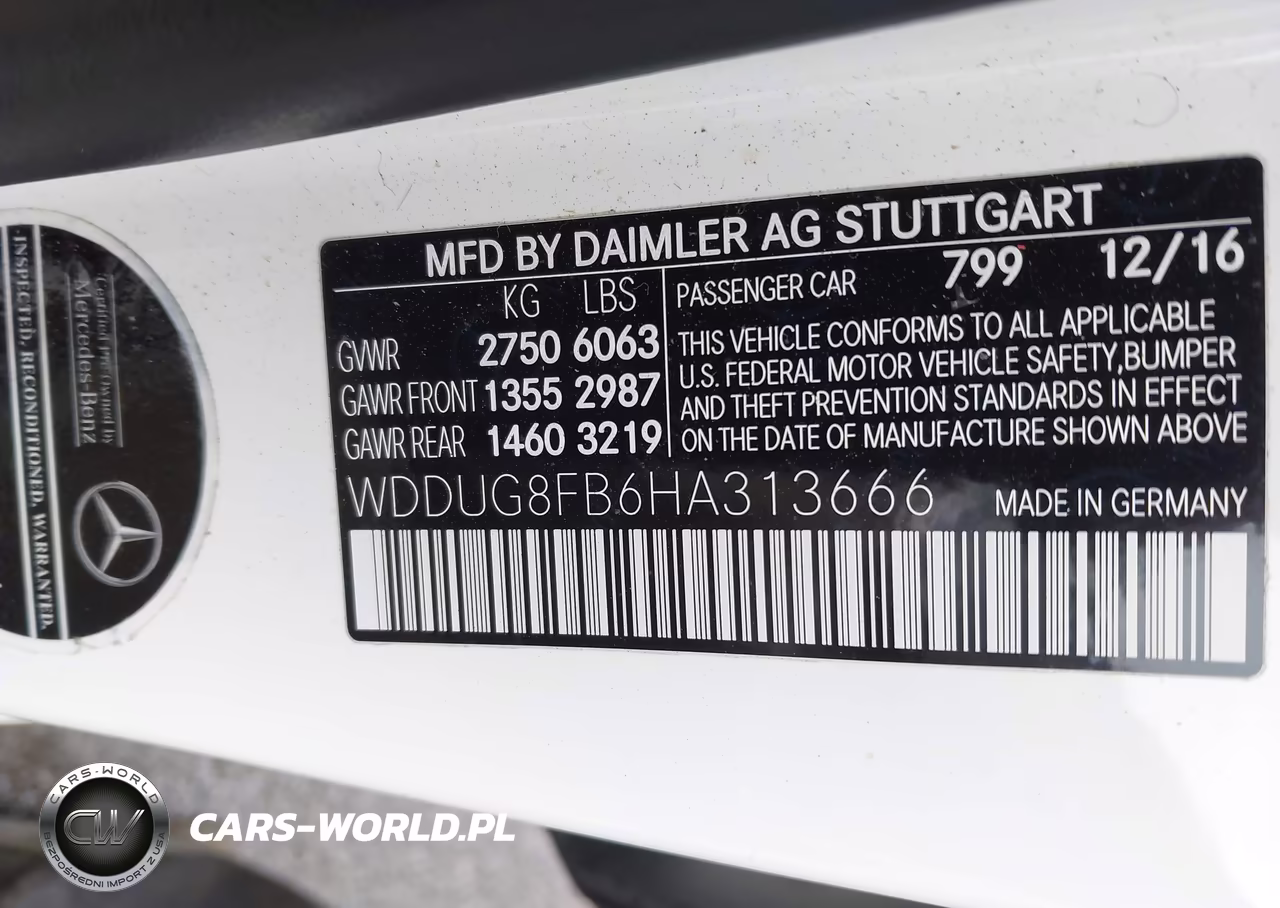 2017 Mercedes-Benz S 550 4Matic VIN:WDDUG8FB6HA313666 - 9