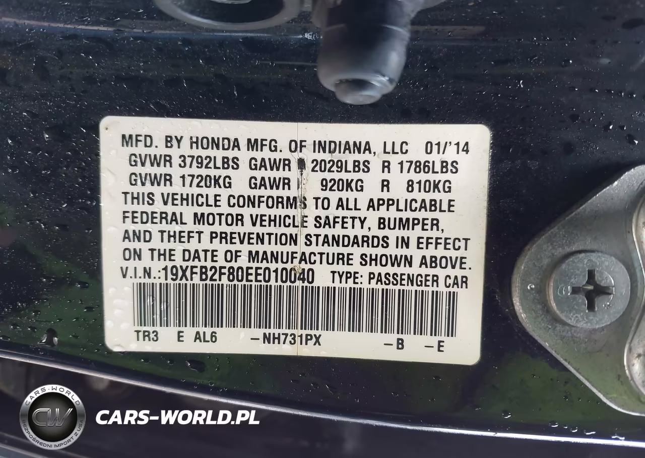 2014 Honda Civic Ex VIN:19XFB2F80EE010040 - 9