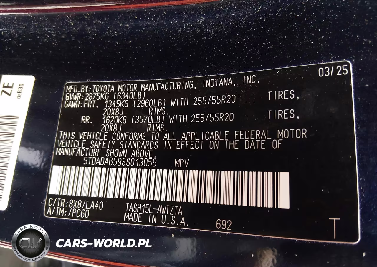 2025 Toyota Grand Highlander Hybrid Platinum Max VIN:5TDADAB59SS013059 - 9