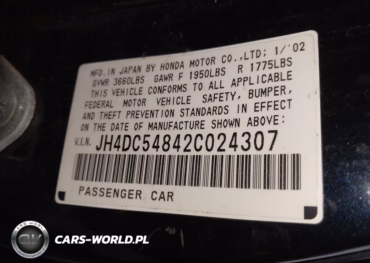 2002 Acura Rsx VIN:JH4DC54842C024307 - 9