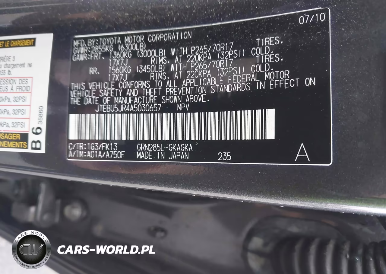 2010 Toyota 4Runner Sr5 V6 VIN:JTEBU5JR4A5030657 - 9