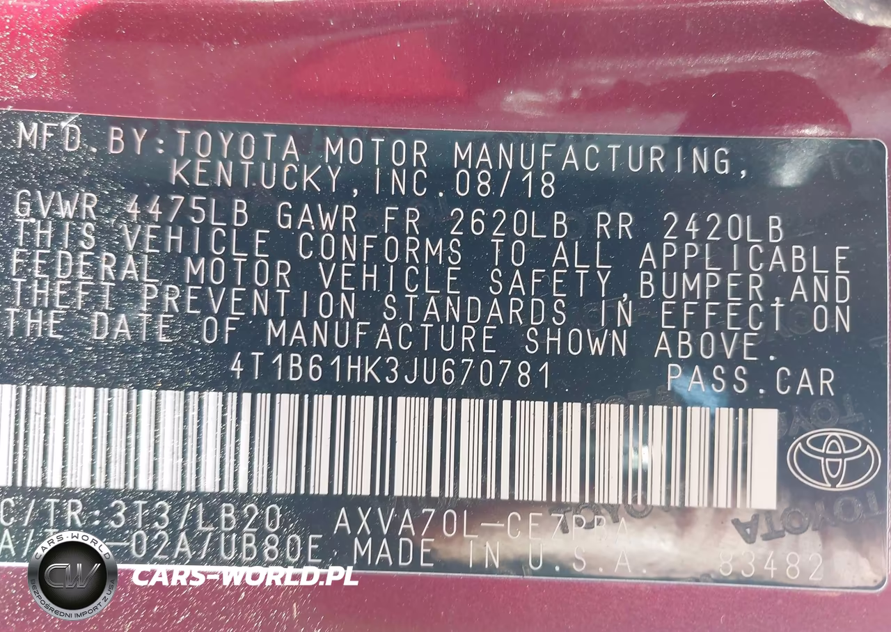 2018 Toyota Camry Xse VIN:4T1B61HK3JU670781 - 9