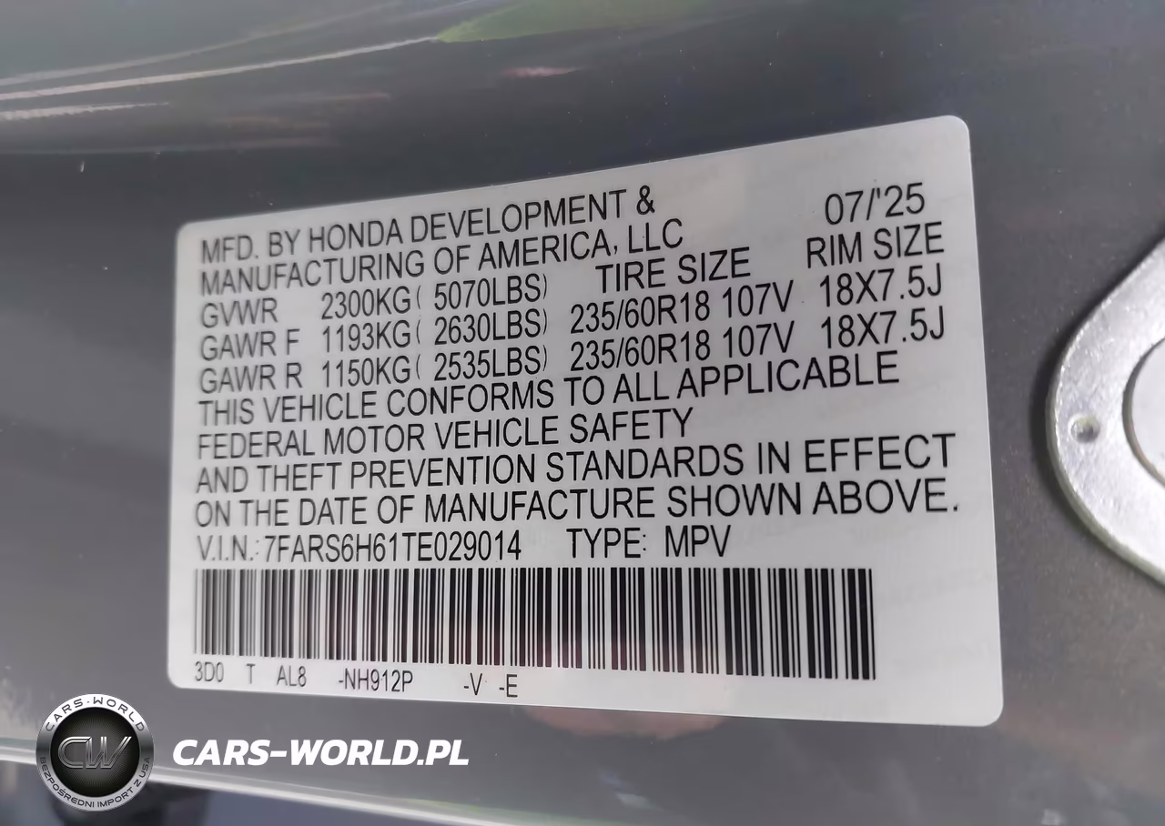 2026 Honda Cr-V Hybrid Awd Trailsport VIN:7FARS6H61TE029014 - 9