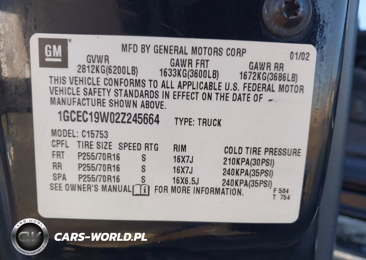 2002 Chevrolet Silverado 1500 Ls VIN:1GCEC19W02Z245664 - 9