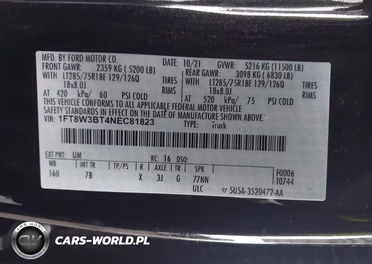 2022 Ford F-350 Platinum VIN:1FT8W3BT4NEC81823 - 8