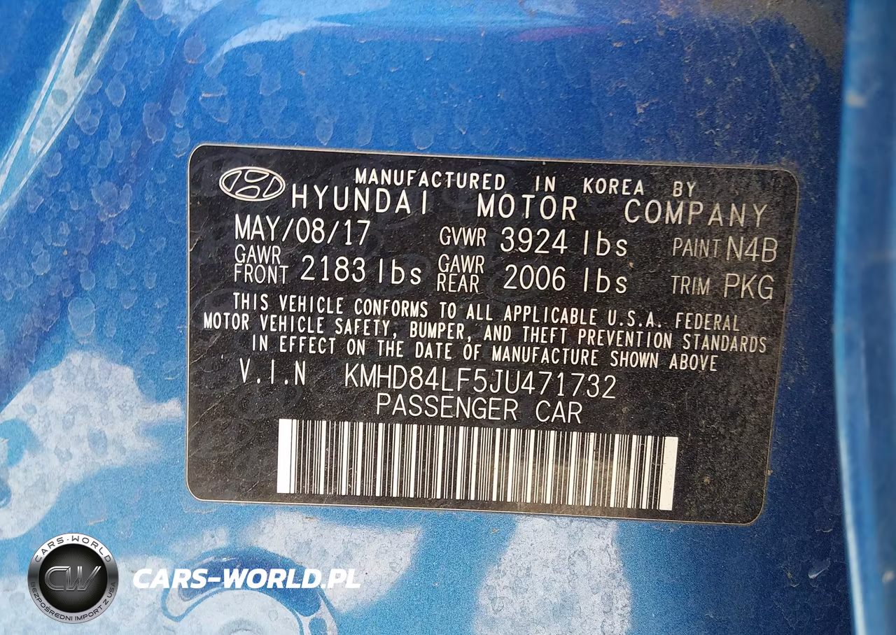 2018 Hyundai Elantra Sel VIN:KMHD84LF5JU471732 - 9