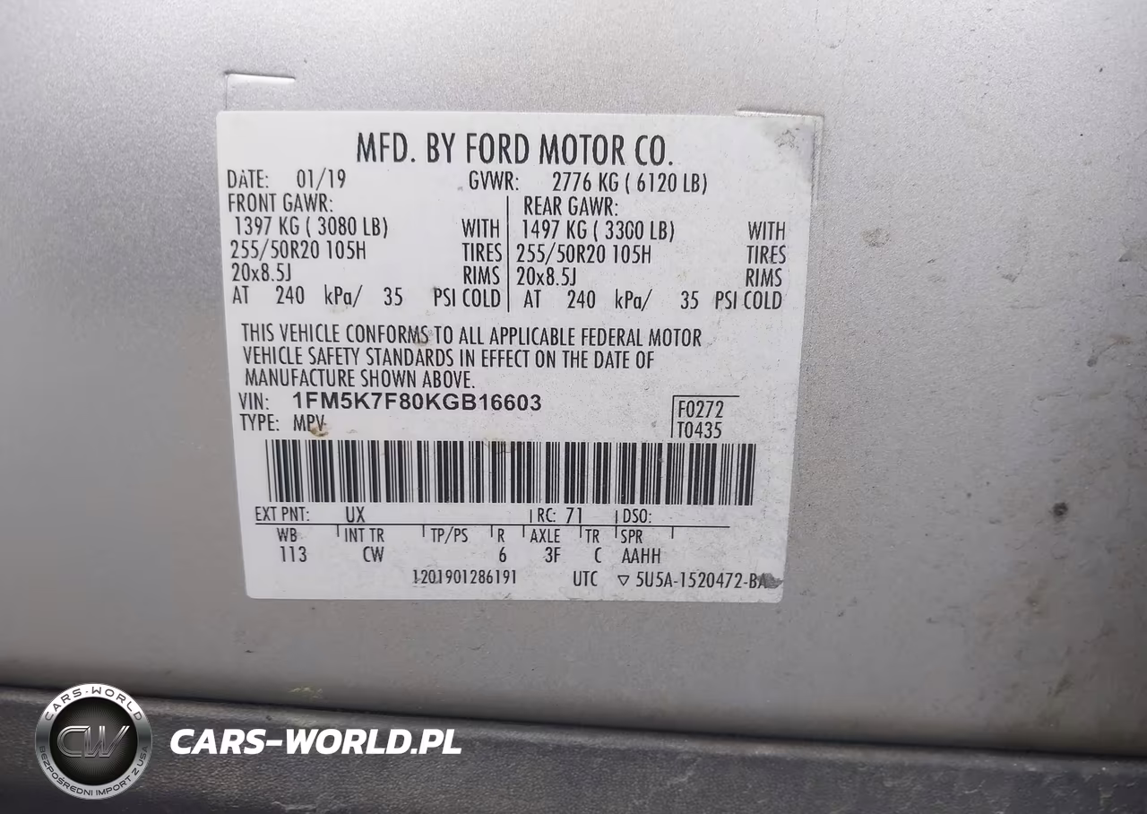 2019 Ford Explorer Limited VIN:1FM5K7F80KGB16603 - 9