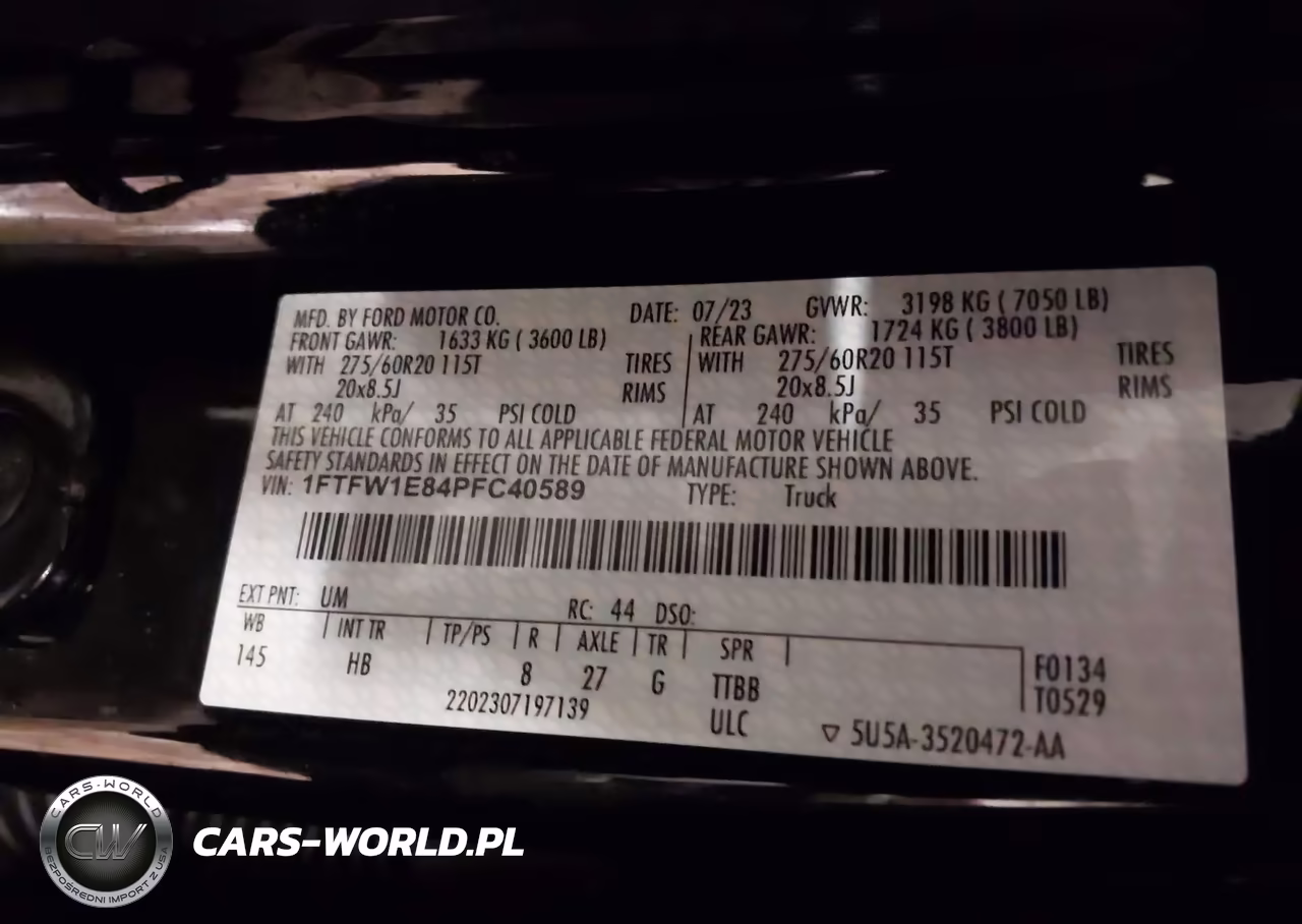 2023 Ford F-150 Lariat VIN:1FTFW1E84PFC40589 - 9