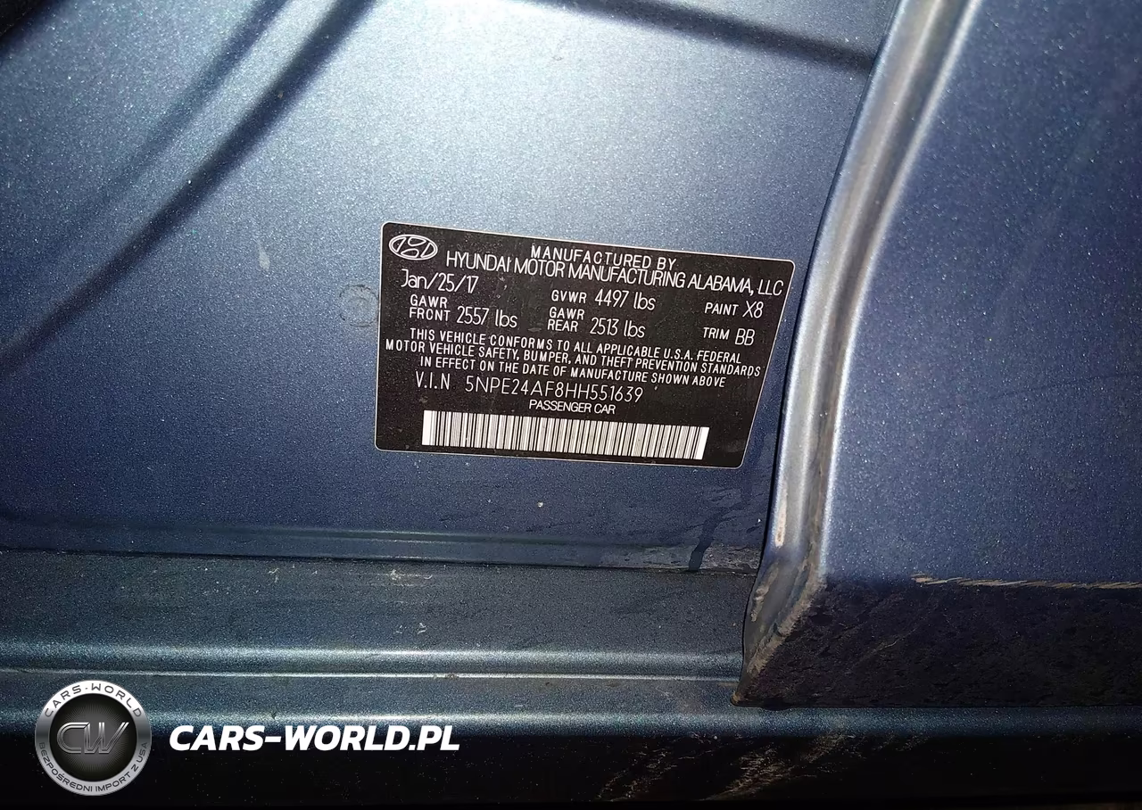 2017 Hyundai Sonata Se VIN:5NPE24AF8HH551639 - 9