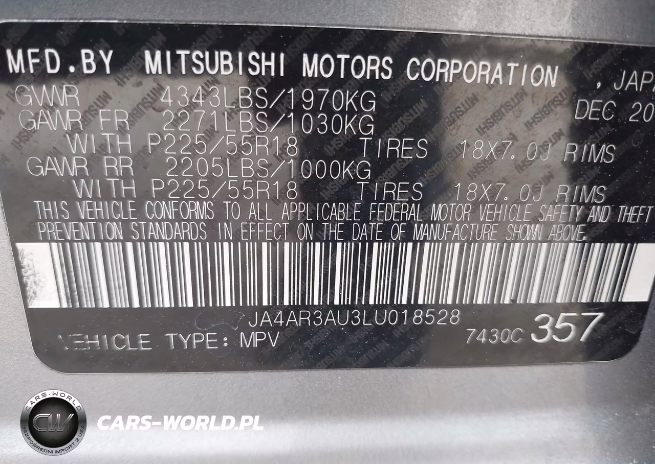 2020 Mitsubishi Outlander Sport 2.0 Se Awc VIN:JA4AR3AU3LU018528 - 9