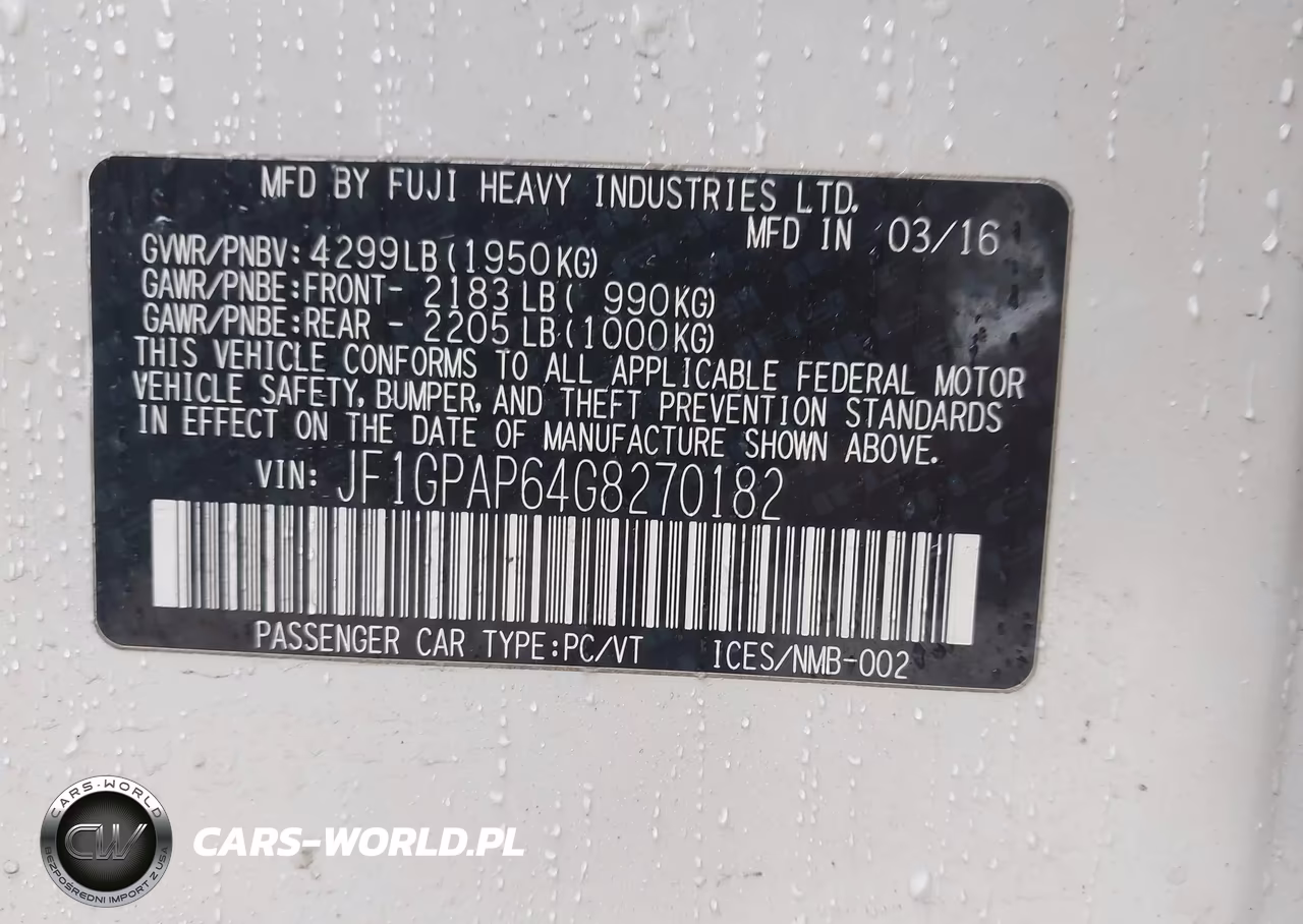 2016 Subaru Impreza 2.0I Sport Premium VIN:JF1GPAP64G8270182 - 9