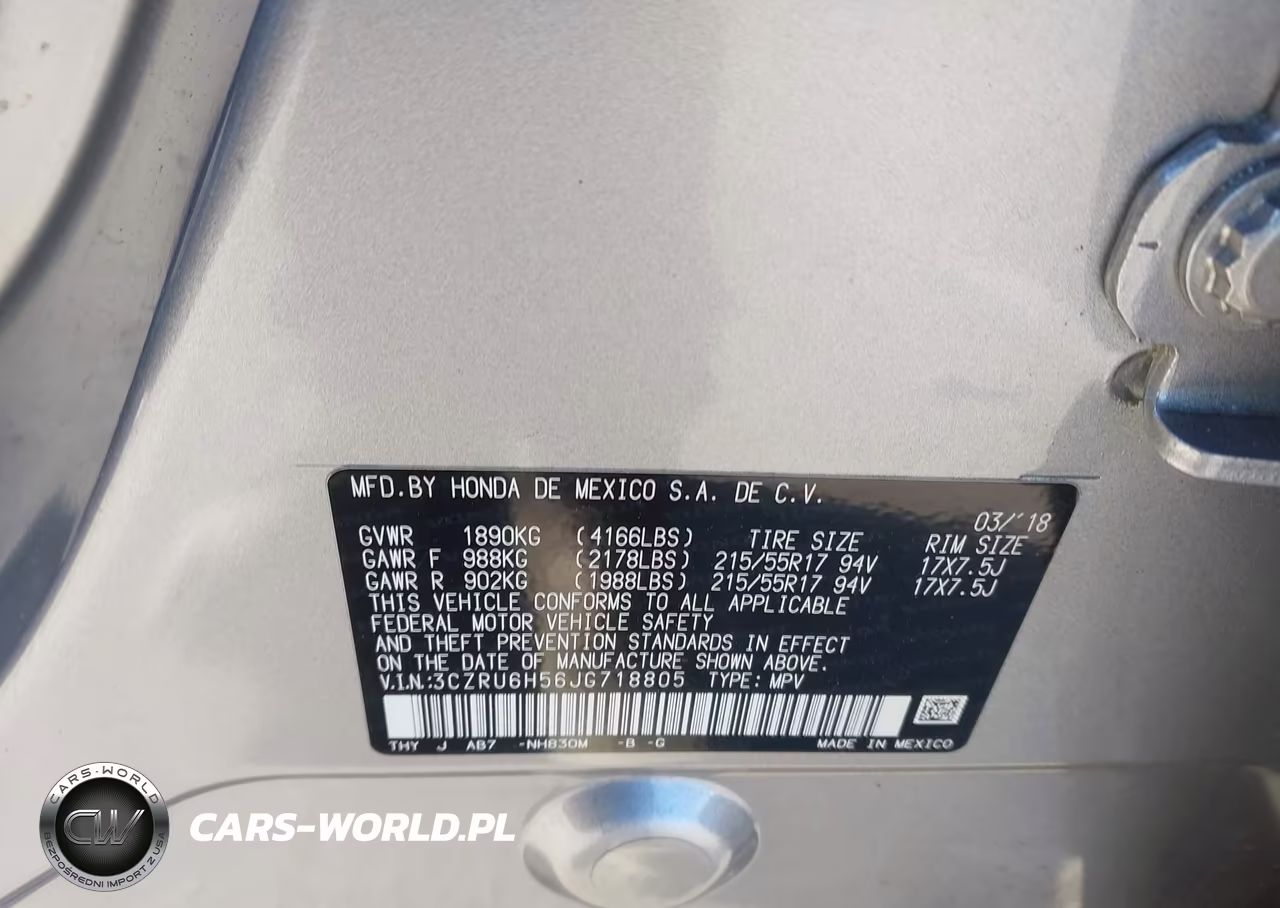2018 Honda Hr-V Ex VIN:3CZRU6H56JG718805 - 9