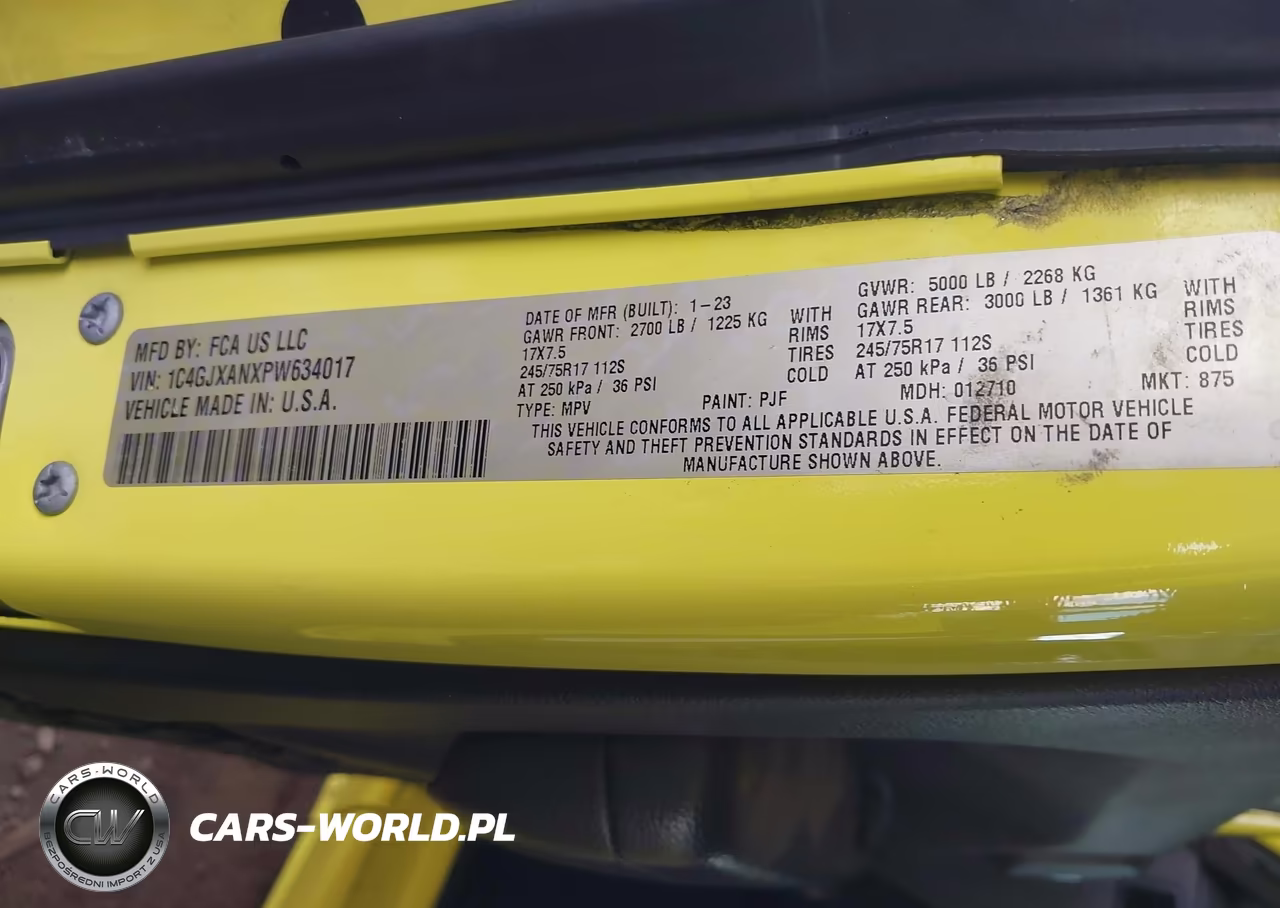 2023 Jeep Wrangler 2-Door Sport 4X4 VIN:1C4GJXANXPW634017 - 9
