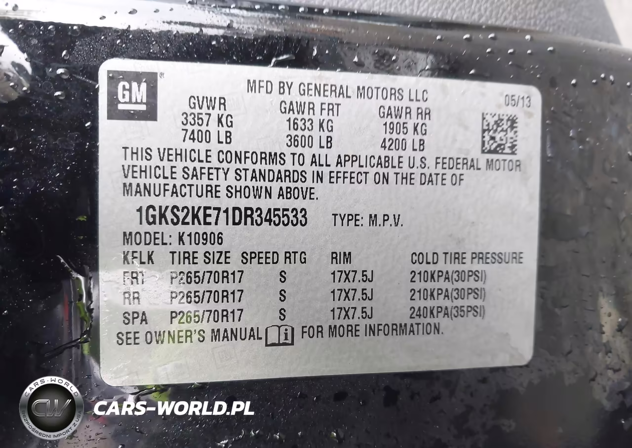 2013 GMC Yukon Xl 1500 Slt VIN:1GKS2KE71DR345533 - 9