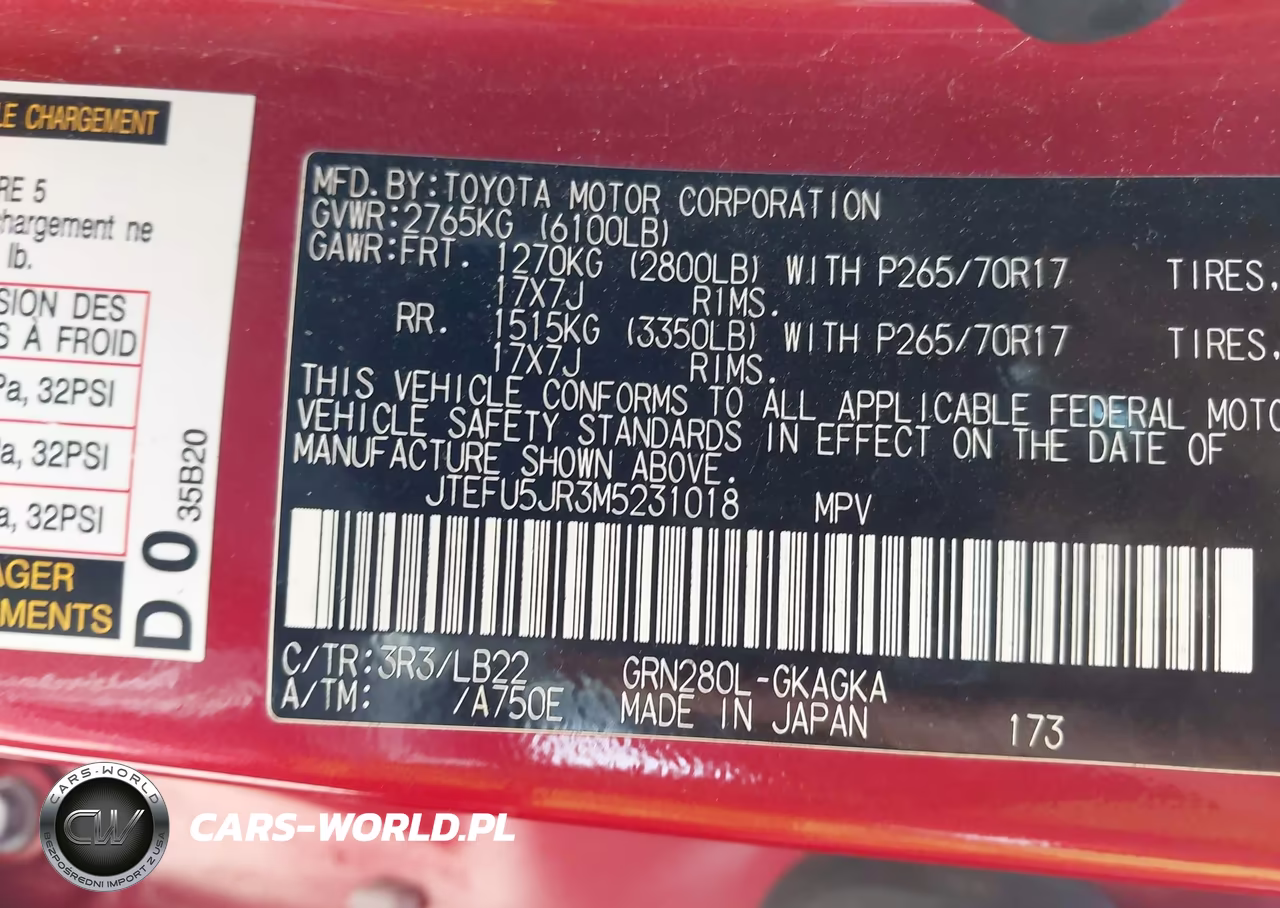 2021 Toyota 4Runner Sr5 Premium VIN:JTEFU5JR3M5231018 - 9