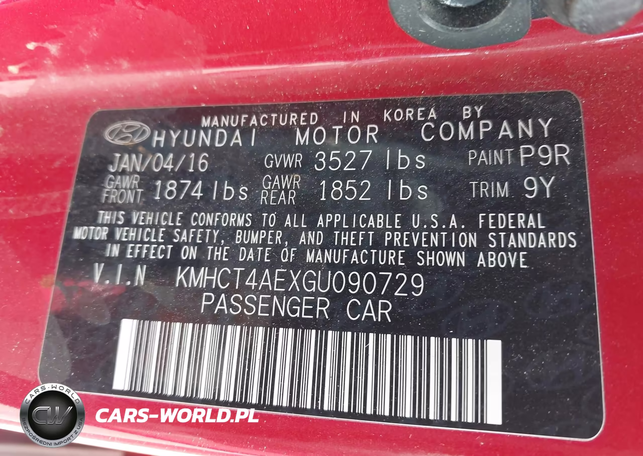 2016 Hyundai Accent Se VIN:KMHCT4AEXGU090729 - 9