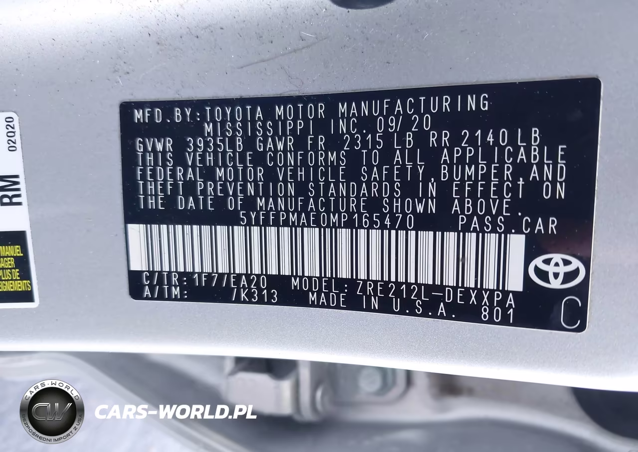 2021 Toyota Corolla Xle VIN:5YFFPMAE0MP165470 - 9