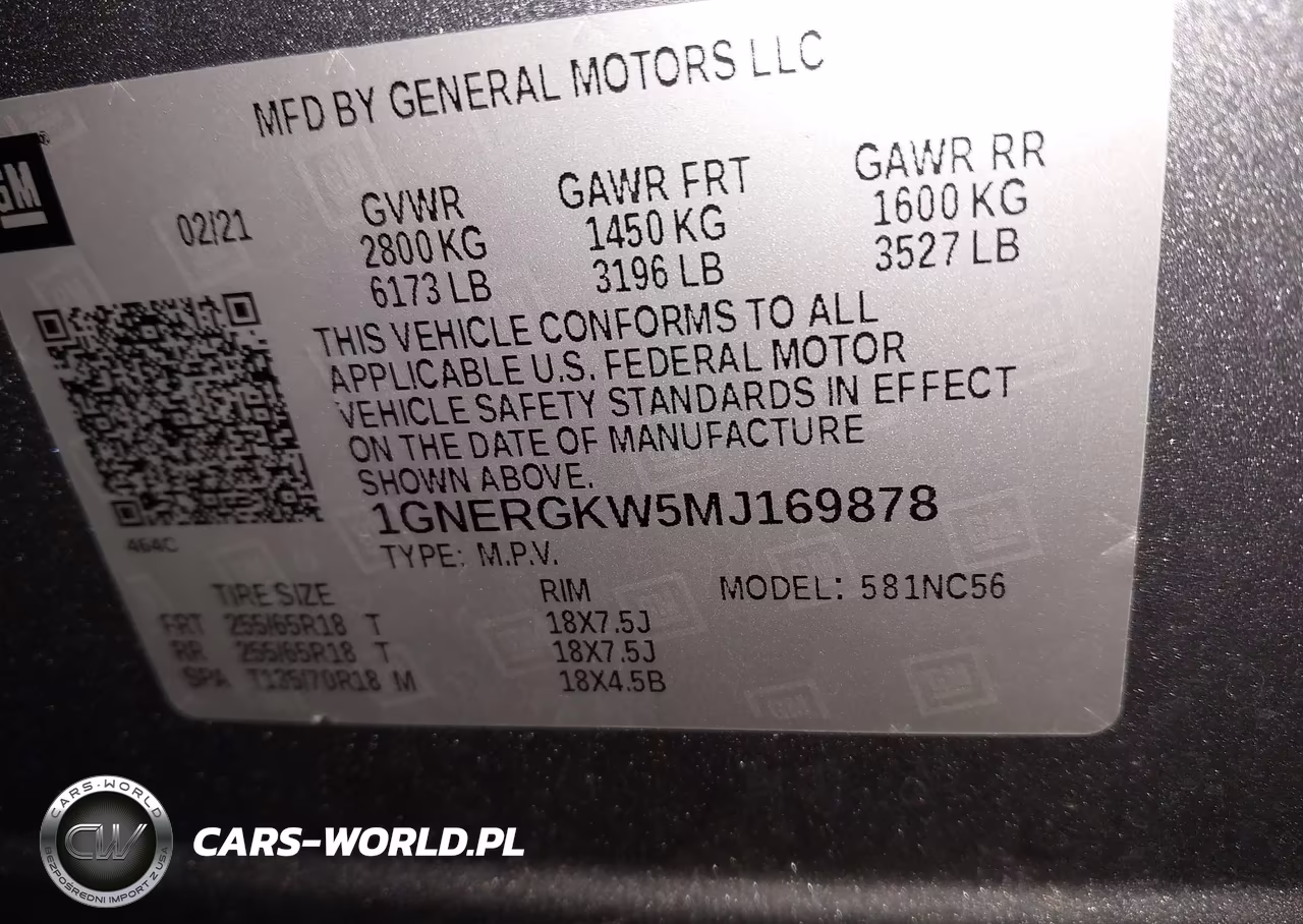 2021 Chevrolet Traverse Fwd Lt Cloth VIN:1GNERGKW5MJ169878 - 9