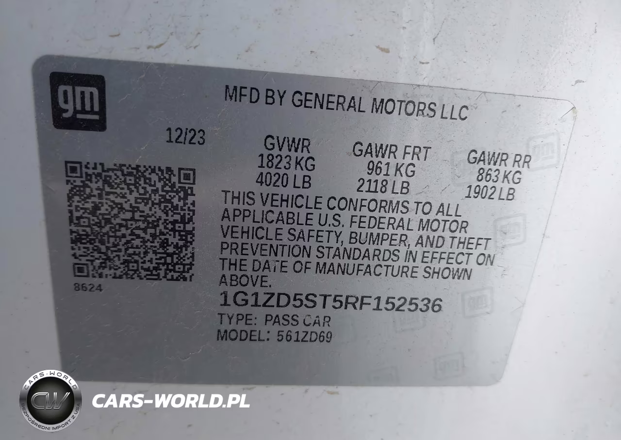 2024 Chevrolet Malibu Fwd 1Lt VIN:1G1ZD5ST5RF152536 - 9