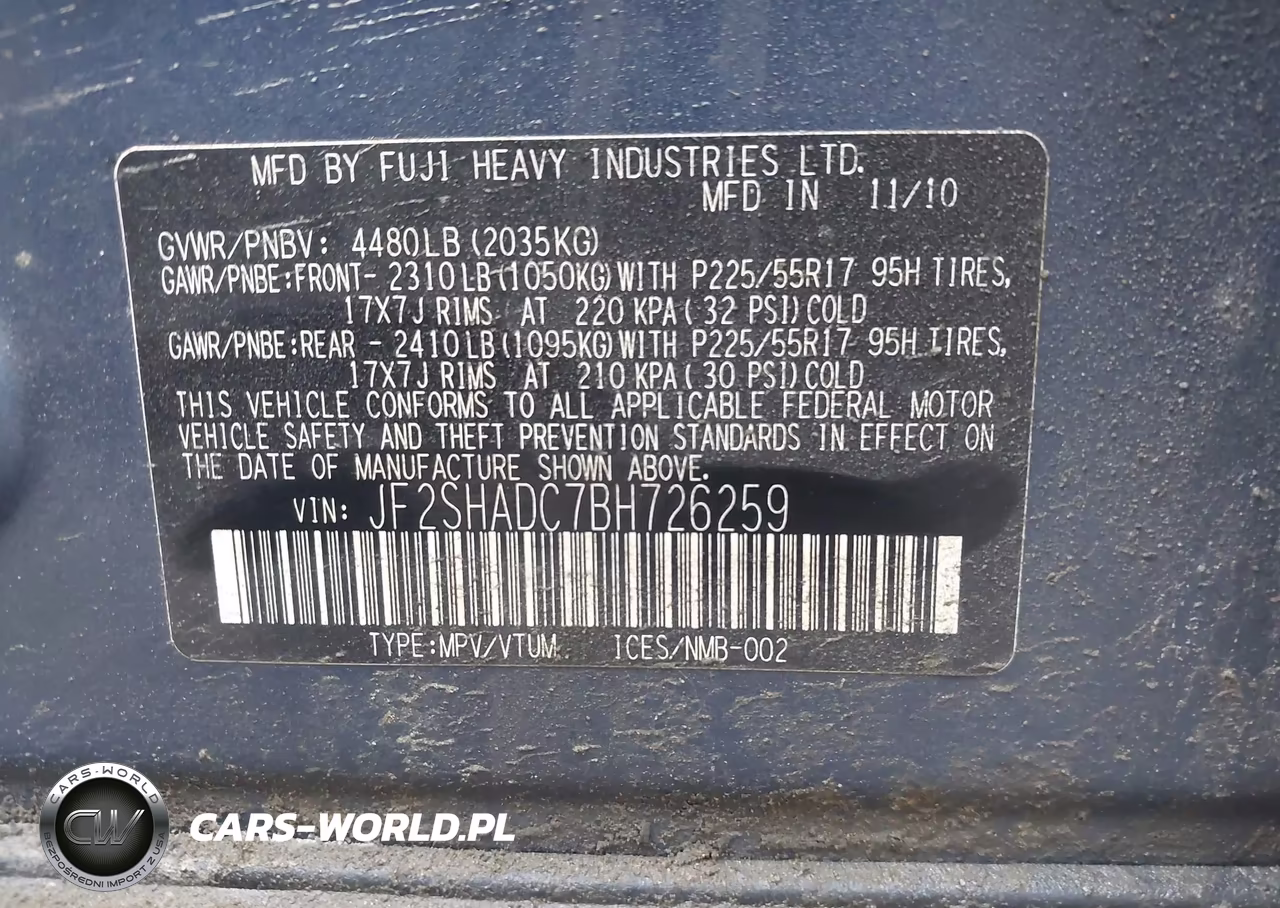 2011 Subaru Forester 2.5X Premium VIN:JF2SHADC7BH726259 - 9